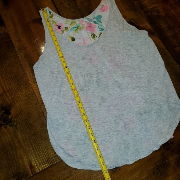 Merona Tanktop - Grey Front, Flower Back - XL - Great Condition - Picture 4 of 8